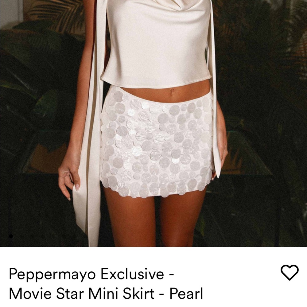 Peppermayo Movie Star Mini Skirt - Pearl
